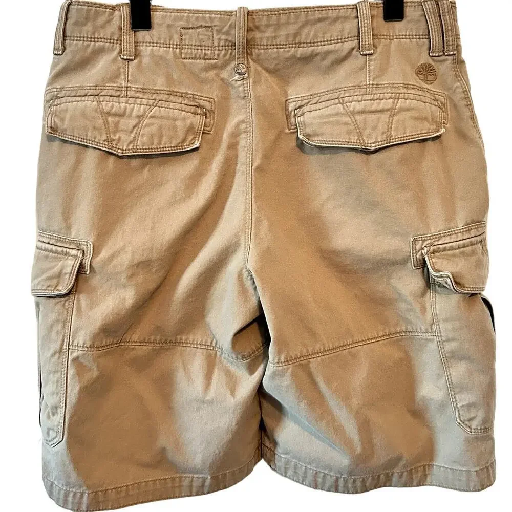 TIMBERLAND Men's Khaki Cargo‎ Cotton Travis Scott Style Shorts Sz 33